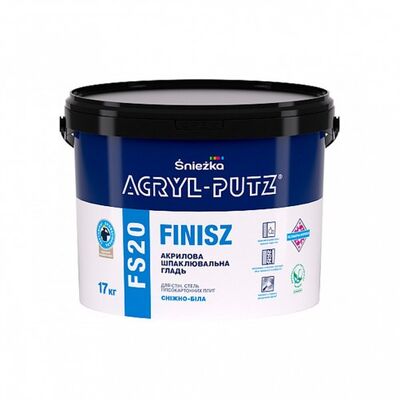 SNIEZKA ACRYL-PUTZ Фініш шпаклівка, відро 17 кг, 44 шт/п SNIEZKA ACRYL-PUTZ Фініш шпаклівка, відро 17 кг, 44 шт/п