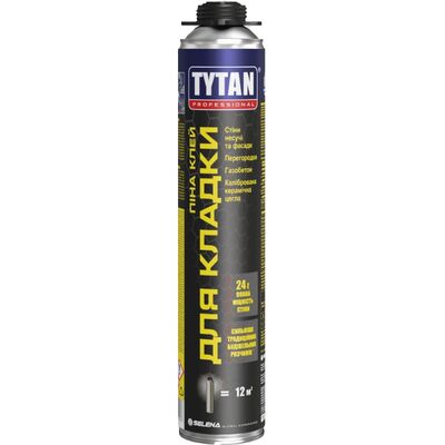 TYTAN Піно-клей для кладки ГАЗОБЕТОНУ 870мл. PU-GUN сірий 5902120245949