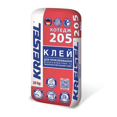 Kreisel 205 Суміш для приклеювання МВ та ППС плит Котедж 25кг (54) Kreisel 205 Суміш для приклеювання МВ та ППС плит Котедж 25кг (54)