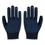 Рукавички трикотажні ХБ / ПЕ, ор. колір, синій ПВХ візерунок і логотип Сталь Рукавички трикотажні ХБ / ПЕ, ор. колір, синій ПВХ візерунок і логотип Сталь