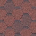 Битумная черепица Aquaizol Мозаика Красный микс