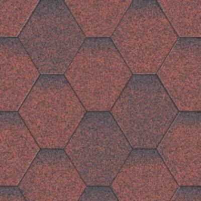 Битумная черепица Aquaizol Мозаика Красный микс Битумная черепица Aquaizol Мозаика Красный микс