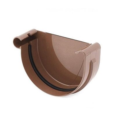 Заглушка желоба правая BRYZA 125, коричневая Заглушка желоба правая BRYZA 125, коричневая