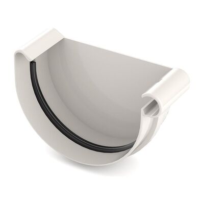 Заглушка желоба левая BRYZA 125, белая Заглушка желоба левая BRYZA 125, белая