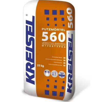 Kreisel 560 Суміш штукатурна вапняно-цементна 25кг Kreisel 560 Суміш штукатурна вапняно-цементна 25кг