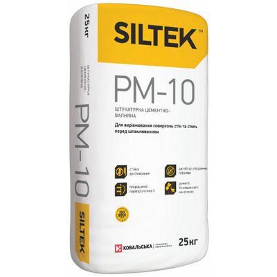 SILTEK PM -10 / 25кг Штукатурка цементно-вапняна