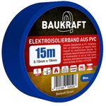 Ізоляційна стрічка ПВХ 0,15мм*19мм*15м блакитна (21 шт в пак) TM BAUKRAFT, Germany