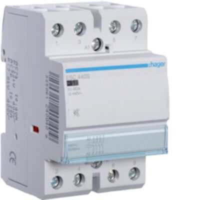 Контактор 40A 230В 4нв 3мод безшумний Hager