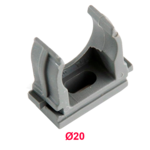 Тримач труби CF Ø20мм сірий Україна (уп 50шт)