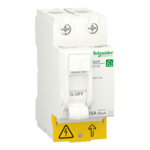 ПЗВ (УЗО) пристрій захисного відключення, 2P 25A 30mA 6кА, тип "АС", SCHNEIDER "Resi9"